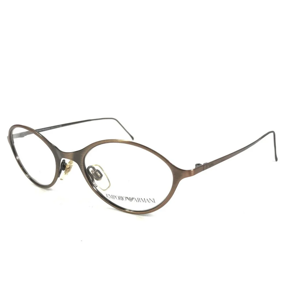 Emporio Armani Eyeglasses Frames 102 1069 Brushed Bronze Brown Oval 48-19-135